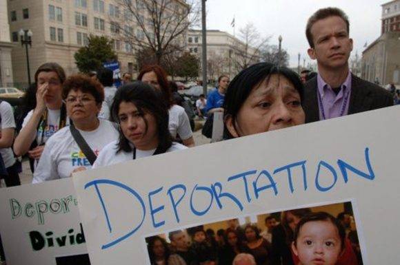 Marchas en contra de las deportaciones en Estados Unidos Foto: EFE.