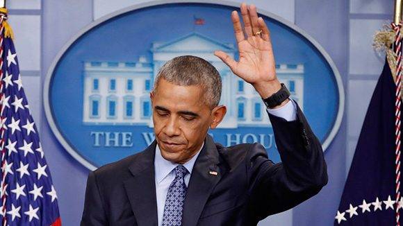 Obama durante su despedida en la Casa Blanca. Foto: Kevin Lamarque/ Reuters.