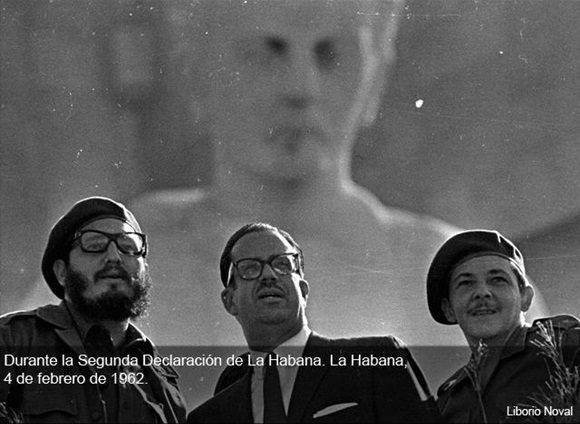 Durante la Segunda Declaración de La Habana. Foto: Liborio Noval. 