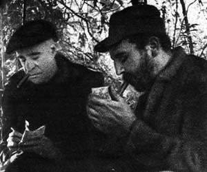 Histórica foto de Fidel junto al periodista Herbert L. Matthews. Foto: Oficina de Asuntos Históricos del Consejo de Estado/ Fidel Soldado de las Ideas.