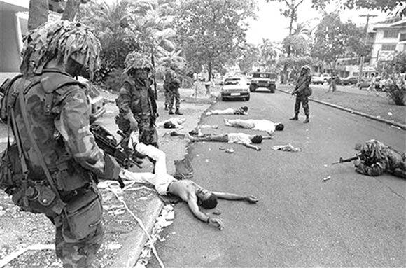 La invasión yanqui de 1989 a Panamá se hizo ante los ojos de la OEA. Foto tomada de contrainjerencia.com
