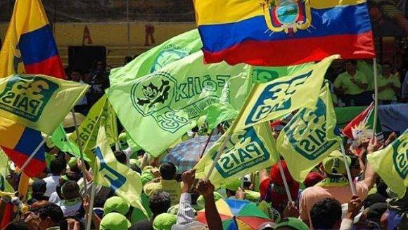 Simpatizantes de Alianza País. Foto: Andes.