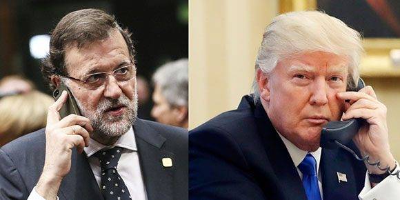 Mariano Rajoy y Donald Trump sostuvieron su primera conversación telefónica desde que el magnate asumiera la presidencia de Estados Unidos. 