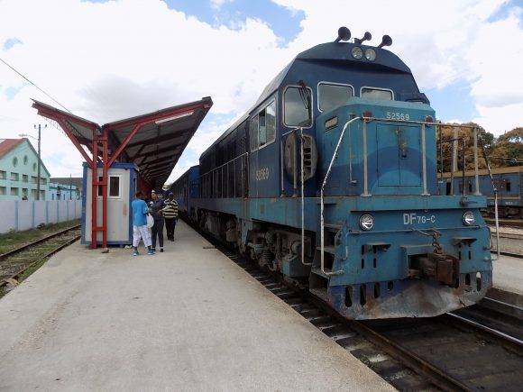 Tren en la terminal de Camagüey. Foto: Héctor González. 