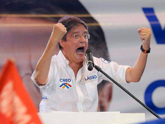 Guillermo Lasso, el banquero que intenta retroceder a Ecuador y reinstaurar el neoliberlismo. Foto tomada de Infoabe.