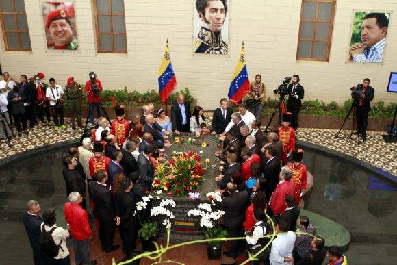 Familiares y ministros del Poder Popular de la República Bolivariana de Venezuela le rindieron homenaje al Comandante Hugo Chávez, Cuartel de la Montaña, Caracas