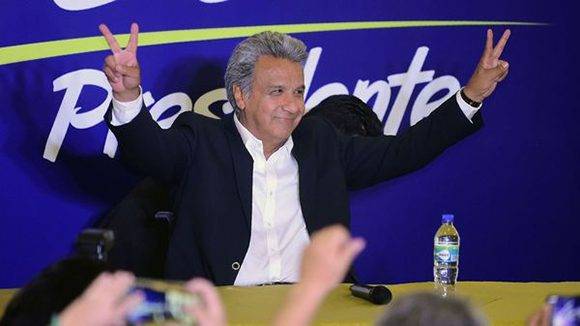 Lenín Moreno, representante de Alianza País en las elecciones de Ecuador. Foto: AFP.