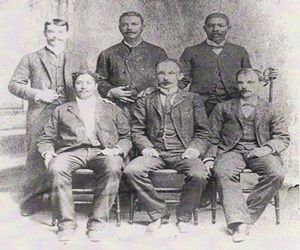 Con integrantes del cuerpo de consejo del PRC en Kingston, Jamaica, 10 de octubre de 1892.