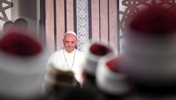 El Papa Francisco durante su visita a Egipto. Foto: EFE.