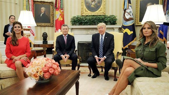 El presidente de los Estados Unidos junto a su homólogo argentino. Foto: Reuters.