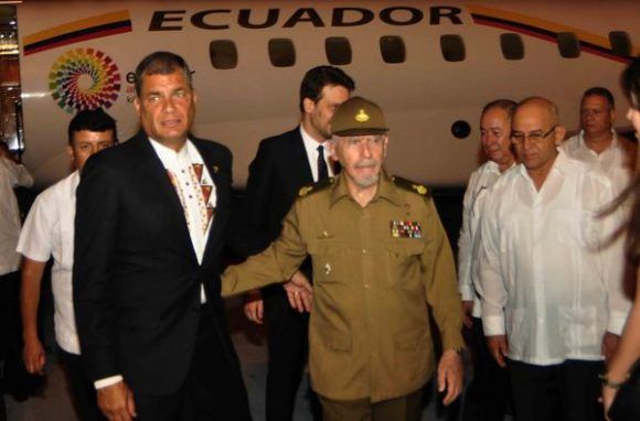Llegó Rafael Correa a Santiago de Cuba: Le rendirá hoy tributo a Fidel