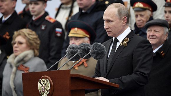 Vladimir Putin durante su discurso en Moscú por el Día de la Victoria. Foto: Aleksey Nikolskyi/ Reuters.