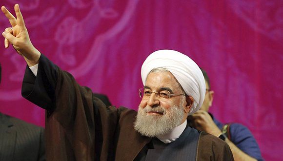 Hassan Rouhani fue reelegido en Irán con el 57,1 por ciento de los votos. Foto: EFE. 