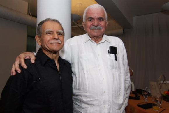 Dos héroes puertorriqueños: Oscar López Rivera y Rafael Cancel Miranda, en la mañana del 18 de mayo de 2017. Foto: Claridad