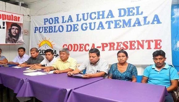 Campesinos e indígenas exigen la renuncia del presidente de Guatemala. Foto: Tomada de Prensa Latina.