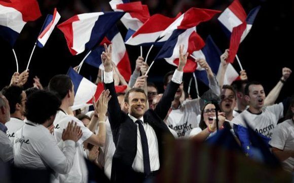 Macron gana las presidenciales francesas con el 65% de los votos. Foto: EFE.
