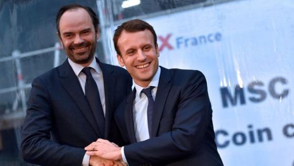 Édouard Philippe y Macron. Foto tomada de ABC.