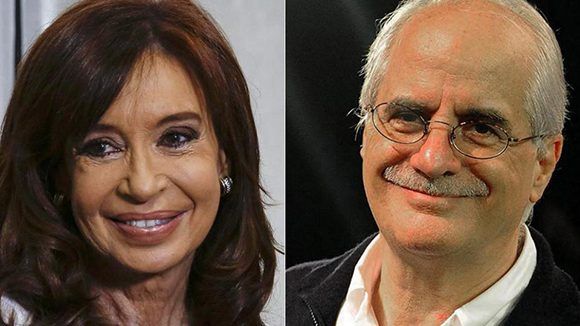 La expresidenta Cristina Fernández de Kirchner y el canciller Jorge Taina serán compañeros de boleta. Foto: Página 12.