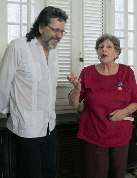 Luisa Campuzano rememora la etapa en la que fue profesora de Abel Prieto, entonces estudiante de Letras. Foto: Daylén Vega / Cubadebate.