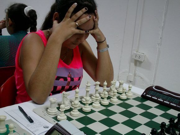 Participa en el Grupo Infantil-escolar, la Maestra FIDE de 13 años,Roxangel Obregón,campeona nacional escolar por dos años consecutivos. Foto: Rogmary García/ Cubadebate.