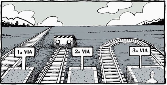 Caricatura sobre "La Tercera Vía".