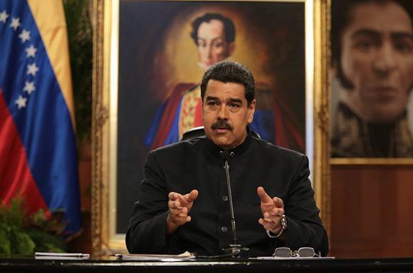 Nicolás Maduro durante una rueda de prensa ofrecida el 22 de junio en el Palacio de Miraflores. Foto: @PresidencialVen/ Twitter.