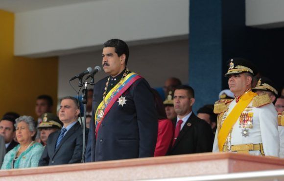 Maduro en el acto por el día de las Fuerzas Armadas. Foto: @PresidencialVen.
