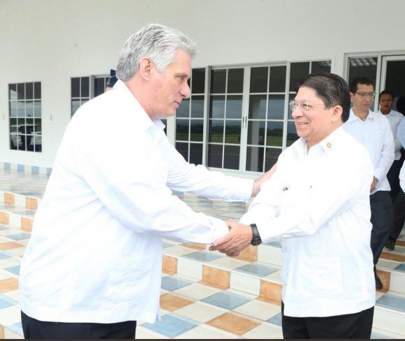 Díaz-Canel es recibido en Nicaragua. Foto: @@PensarAmericas.
