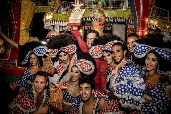 La carroza de los ministerios de Cultura y Transporte obtuvo el Gran Premio de Carrozas del Carnaval Holguín 2017, clausurado en la ciudad de Holguín, Cuba. Foto: Juan Pablo Carreras/ ACN.