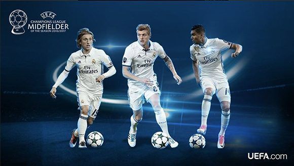 ¿Modric, Kroos o Casemiro? Foto: UEFA.