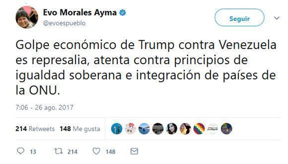 evo-morales-tuit-denuncia-plan-de-trump-vs-venezuela