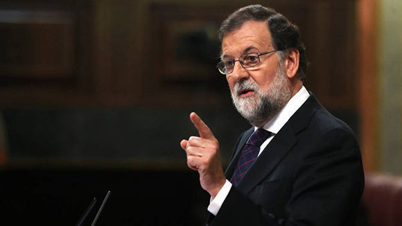 Mariano Rajoy, durante la comparecencia. Foto: Uly Martín.