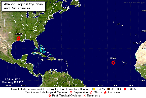 Tormenta tropical Irma. Foto: NHC/ NOAA.
