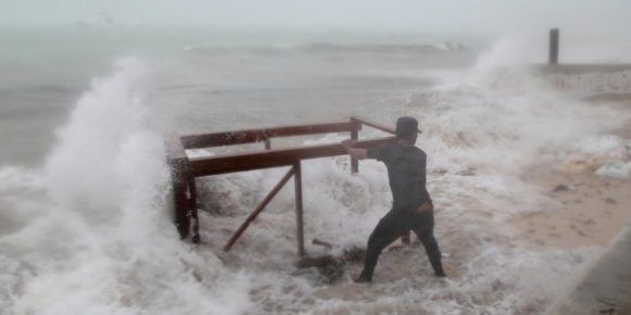 María dejó abundante lluvia en Punta Cana, República Dominicana. Foto: Ricardo Rojas / EL TIEMPO