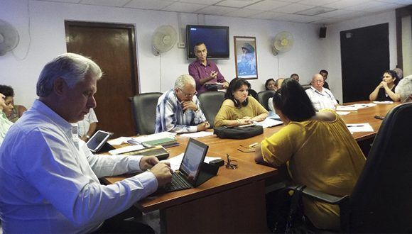 Miguel Díaz-Canel asiste a Consejo del Instituto Cubano de Radio y Televisión Foto: Salome Campanioni / Radio Cubana