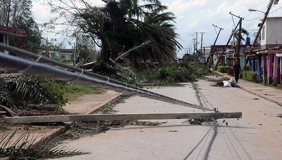 Esmeralda, uno de los municipios de Camagüey más afectados tras paso del huracán Irma. Foto: Orlando Durán Hernández