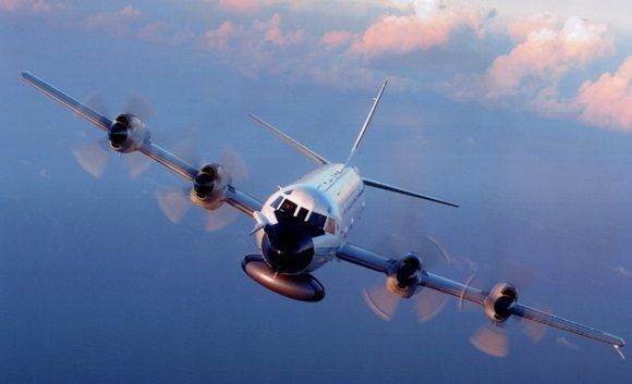 Avión cazahuracanes Lockheed WP-3D Orion de la NOAA.