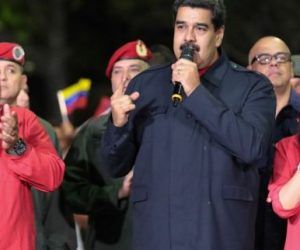 El Presidente Maduro y los principales dirigentes de la Revolución bolivariana celebran desde Miraflores los resultados electorales. Foto: Prensa Prensidencial de Venezuela