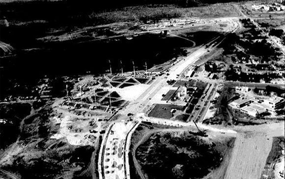 Vista aérea de la Plaza del Che, y su concepción integradora. Foto: Vanguardia / Cortesía Jorge Cao Campo