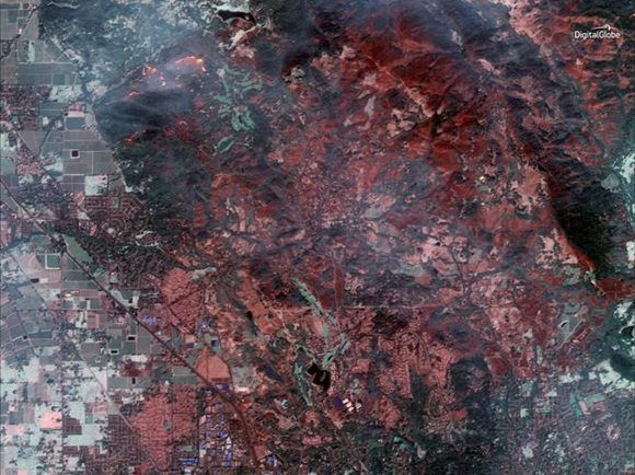 Imagen vía satélite de la zona de Santa Rosa (AP) 