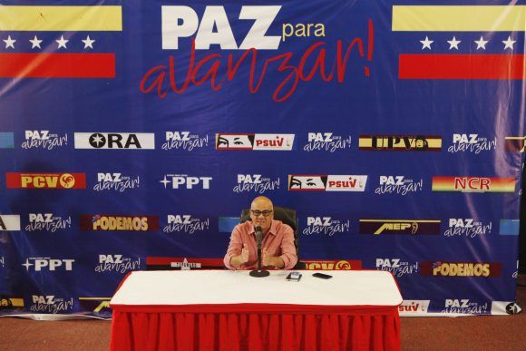 El jefe de campaña del Comando Zamora 200, Jorge Rodríguez. Foto: AVN.