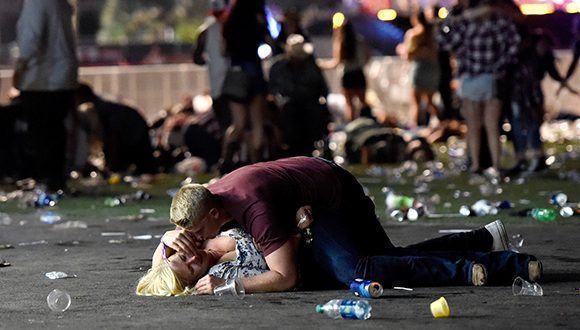 El tiroteo en Las Vegas es considerado el más mortífero de la historia moderna de EEUU. Foto: David Becker / AFP