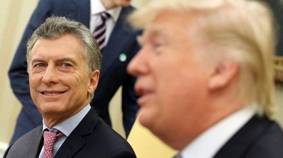 Trump y Macri durante un encuentro en la Casa Blanca. Foto: Agencias.
