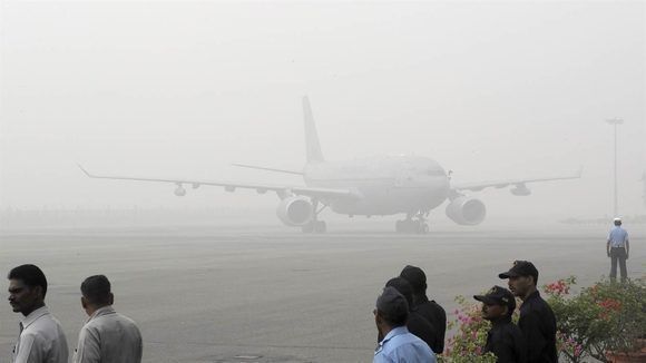 Smog o niebla contaminante en la capital de la India. Foto de internet.