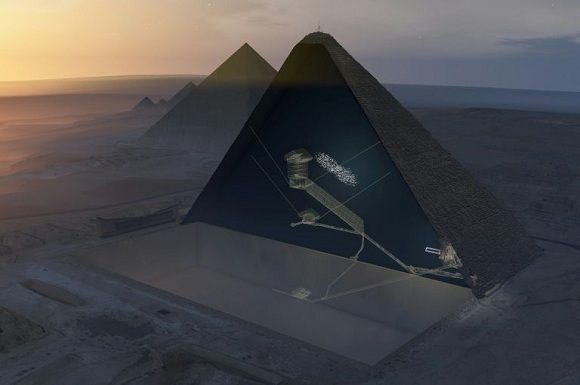 Pirámide de Keops. Foto: ScanPyramids Mission.