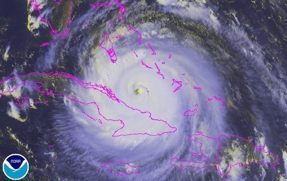 El huracán Irma fue el evento meteorológico más notable del año. Imagen: NOAA, 8 de septiembre.