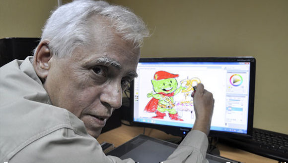 Jorge Oliver Medina es el creador de dibujos animados cubanos como el Capitán Plin. Foto: Habana Radio