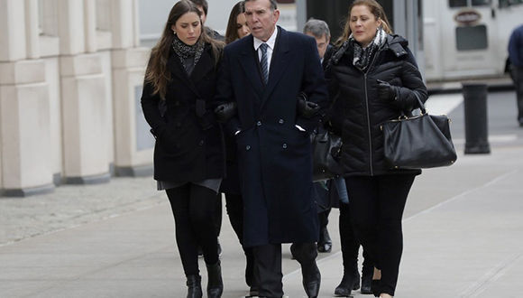 Juan Ángel Napout al arribar a los tribunales federales de Brooklyn. Foto: Reuters.