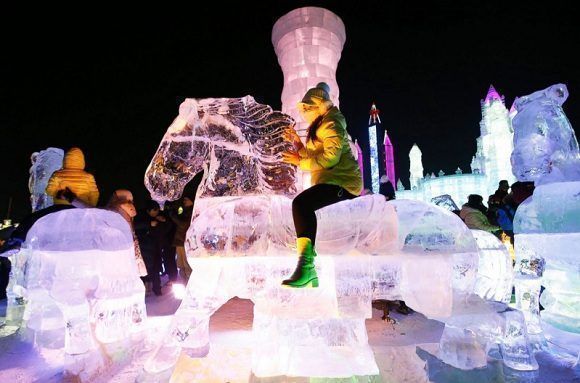 Festival de esculturas de hielo y nieve de Harbin. Foto: Kim Kyung-Hoon/Reuters