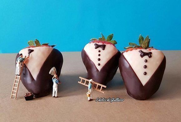 El chef italiano, Matteo Stucchi, hace esculturas con sus dulces. Foto: @idolcidigulliver/ Instagram.